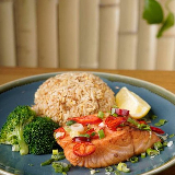 Meal card cover for: Salmon & Fried Rice