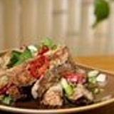 Meal card cover for: Crispy Salt and Pepper Aubergine