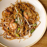 Meal card cover for: King Prawns Chow Mein