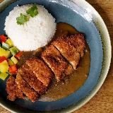 Meal card cover for: Chicken in Breadcrumbs Katsu Curry Sauce with Rice