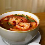 Meal card cover for: Tom Yum Soup with King.Prawns