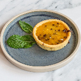 Meal card cover for: Chocolate and passion fruit tart