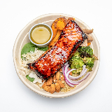 Meal card cover for: Teriyaki Salmon