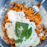 Meal card cover for: TAGLIATELLE TOMATO&BURRATA