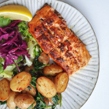 Meal card cover for: Grilled Salmon