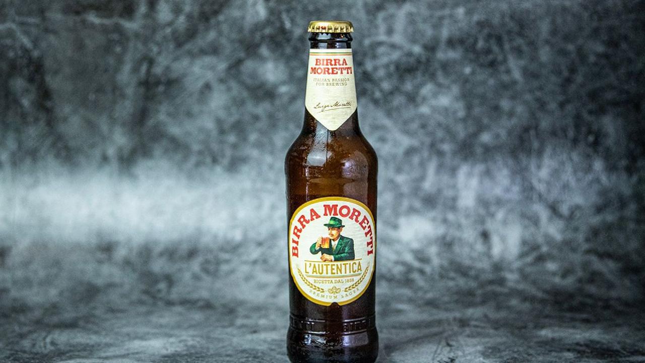 Meal card cover for: Moretti Bottle