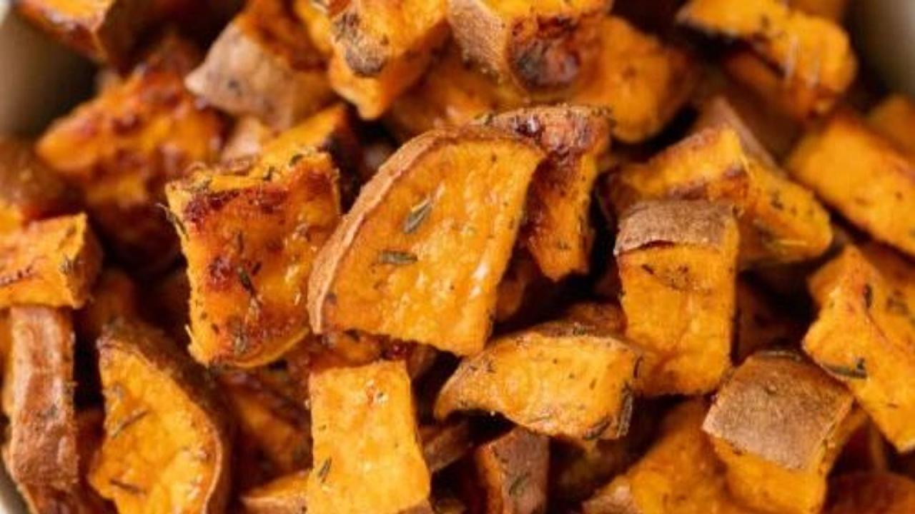 Meal card cover for: Sweet potato cubes (cold) (250ml box)