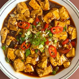 Meal card cover for: MaPo Tofu with Rice 麻婆豆腐飯