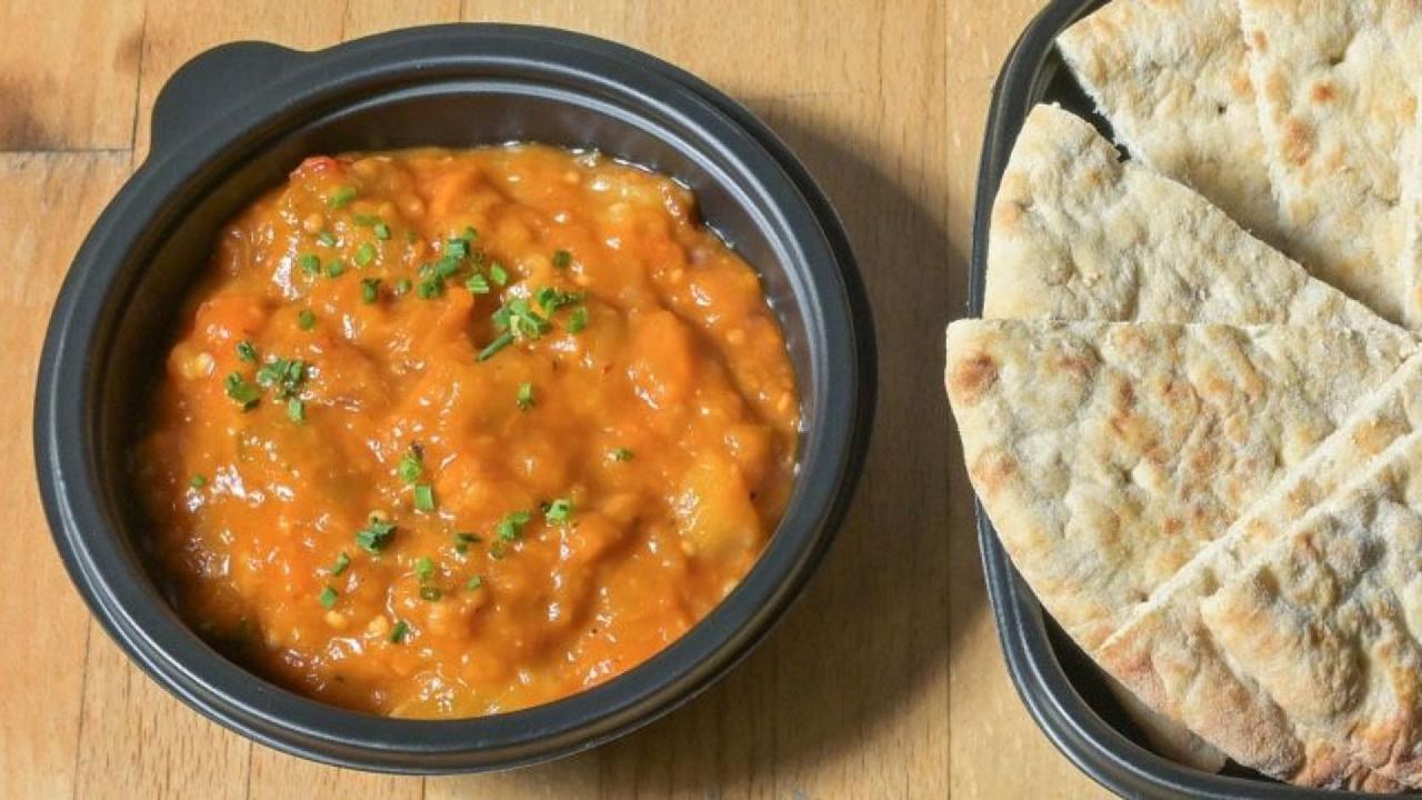 Meal card cover for: Roasted Aubergine & Pepper Dip