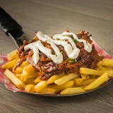 Meal card cover for: Chips with Pulled Pork