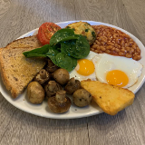 Meal card cover for: Vegetarian Breakfast (v)