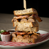 Meal card cover for: Bacon & Sausage Sandwich