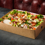 Meal card cover for: Caesar Salad with Chicken, Bacon, Tomato and Caesar Dressing (for 8 people)