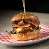 Meal card cover for: Burger - Bacon and Cheese Beef Burger