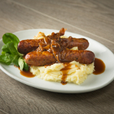 Meal card cover for: Sausage and Mash