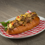 Meal card cover for: Brioche Torpedo with Philly Steak