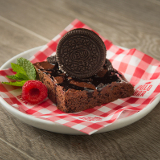 Meal card cover for: Salted caramel brownie