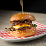 Meal card cover for: Burger - Cheese Beef Burger