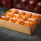 Meal card cover for: Mini Smoked Salmon and Cream Cheese Bagels (for 12 people)