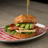 Meal card cover for: Bap - Chicken, Bacon, Avocado
