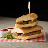 Meal card cover for: Cumberland Sausage Baguette
