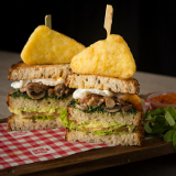Meal card cover for: Veggie Club Sandwich (v)