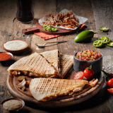 Meal card cover for: Doner Quesadilla