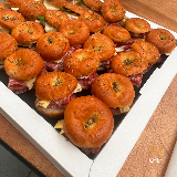 Meal card cover for: Mini Focaccia with Salami and pickled Artichokes