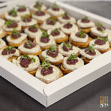 Meal card cover for: Goat Cheese Bruschetta With Black Olives Tapenade