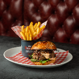 Meal card cover for: Burger with side - Meal Deal for 1 person