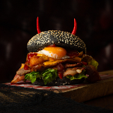 Meal card cover for: Spicy breakfast in a bun (single)