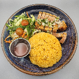 Meal card cover for: Crispy Roast Pork with Rice  脆皮烧肉饭