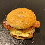 Meal card cover for: Big Breakfast : egg scrambled, sausage, farmed bacon