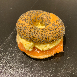 Meal card cover for: Egg scrambled and salmon, lemon and pepper