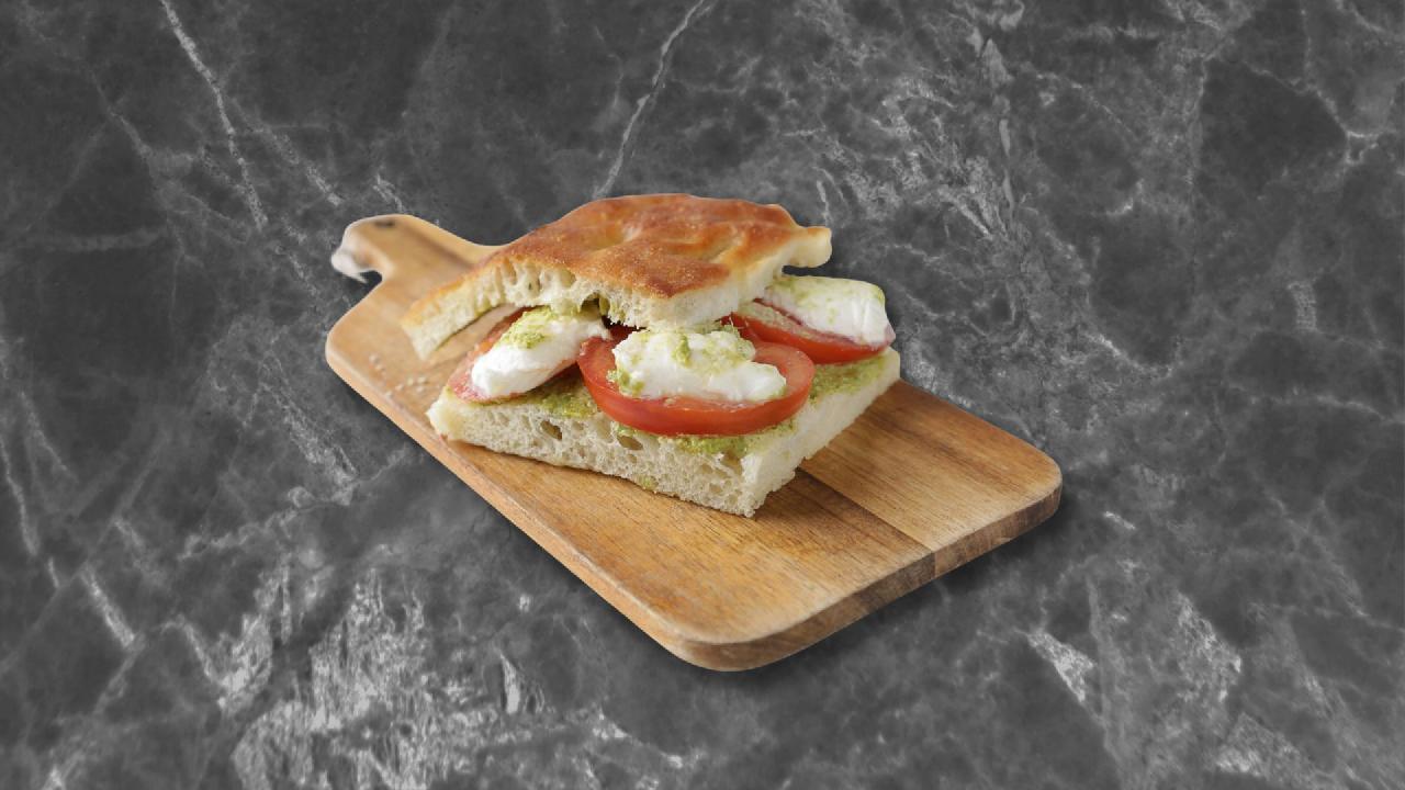 Meal card cover for: Pesto Focaccia