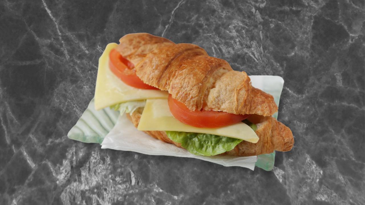 Meal card cover for: Tomato & Cheese Croissant