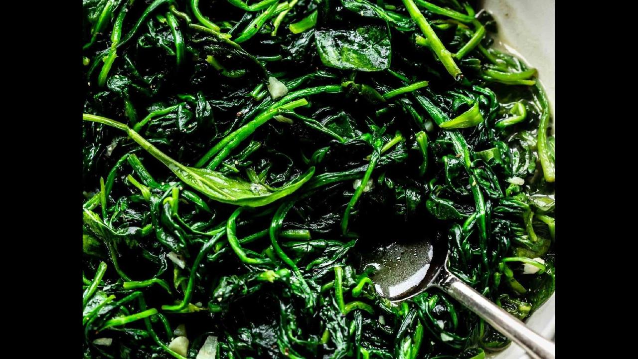 Meal card cover for: Sauteed Spinach