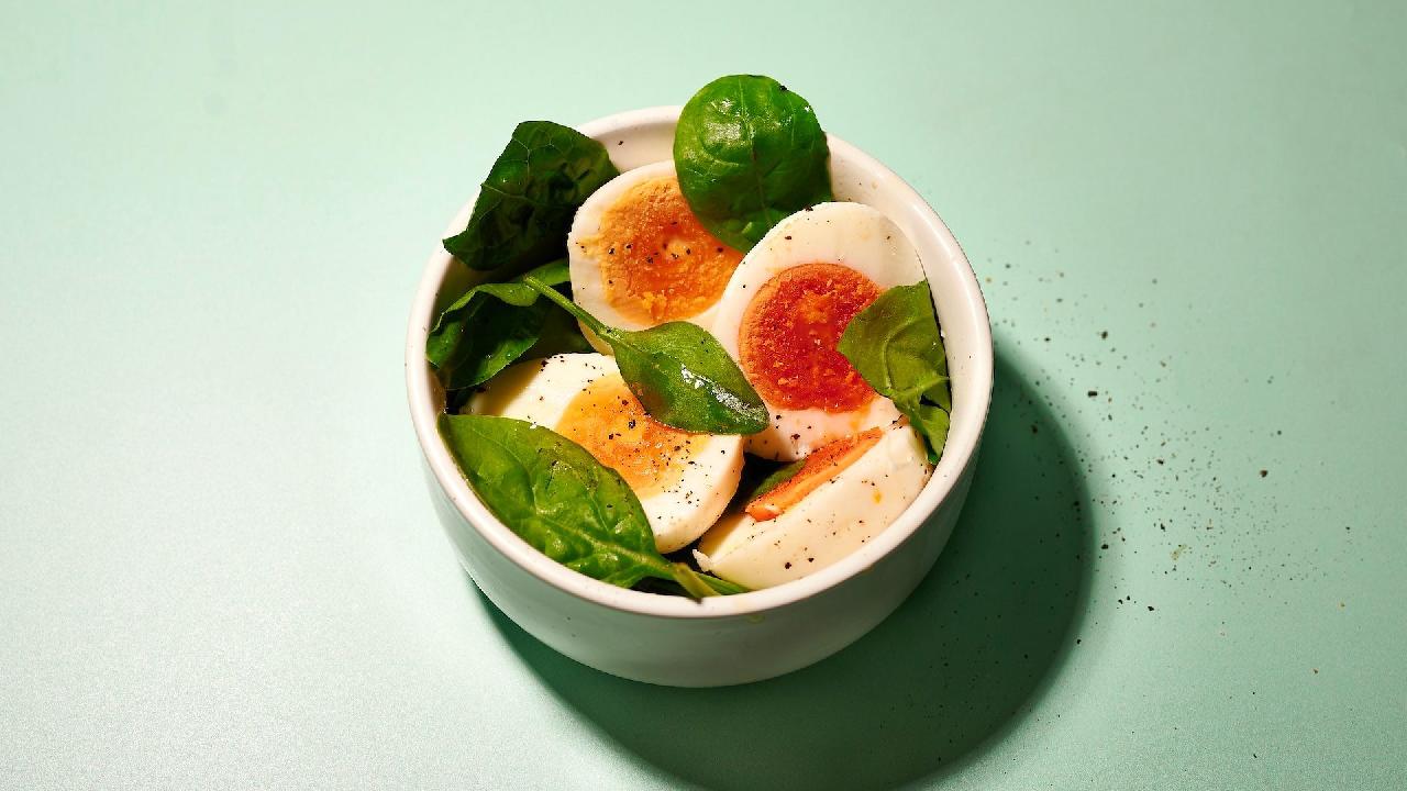 Meal card cover for: Egg & Spinach
