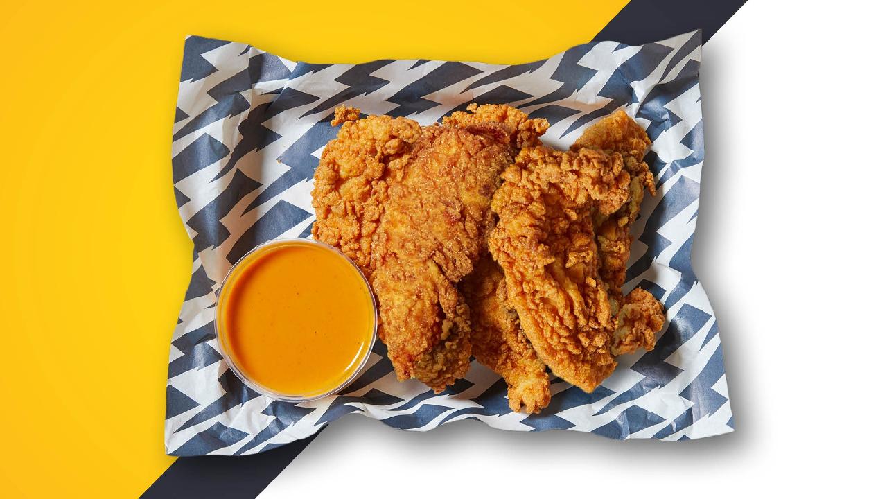 Meal card cover for: 5 Fried Chicken Strips (High Protein)