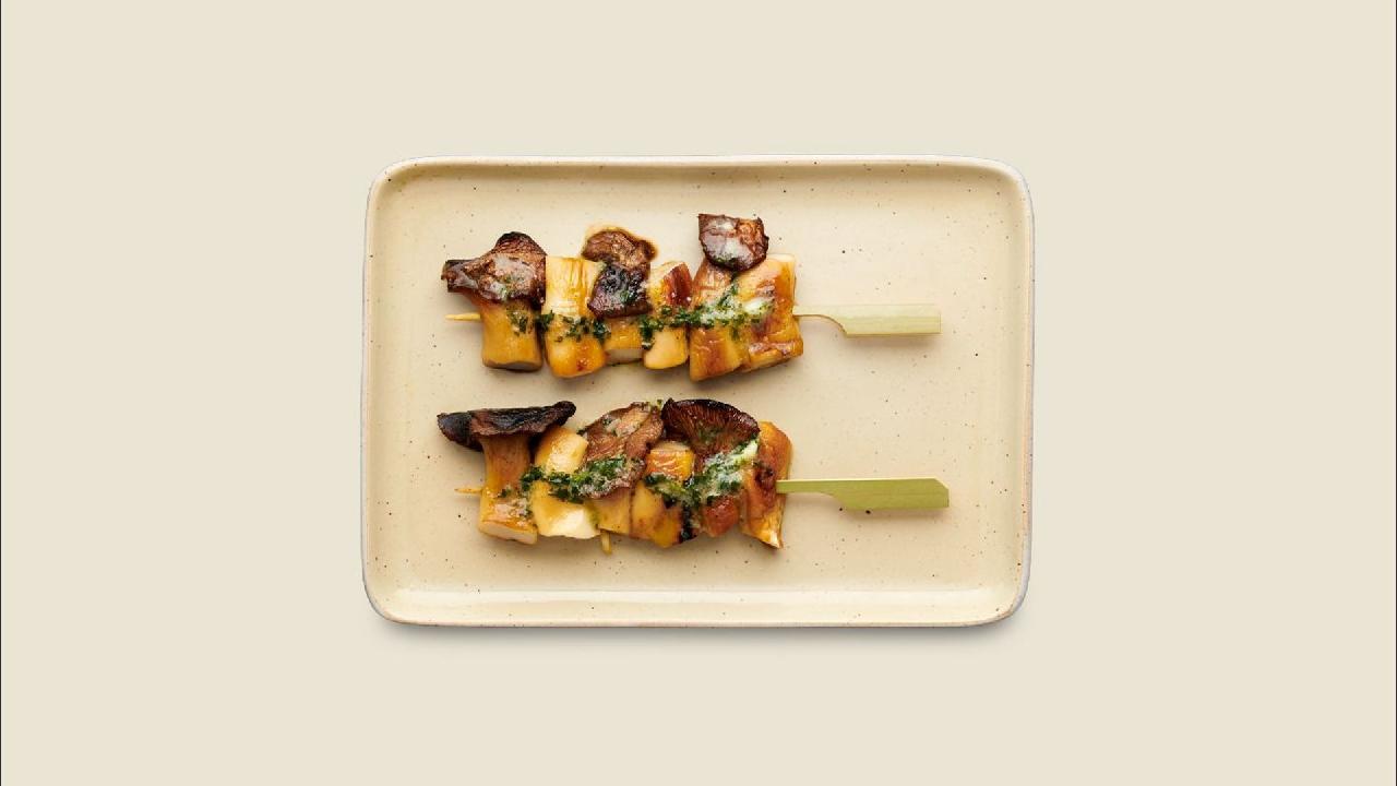 Meal card cover for: Eringi Yaki
