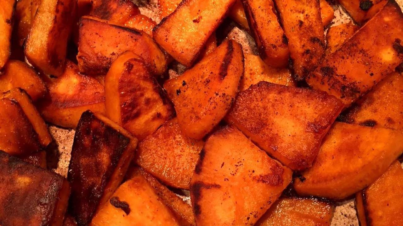 Meal card cover for: Sweet potato cubes Sauteed (hot) (250ml)