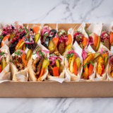 Meal card cover for: Broad Bean & Chickpea Falafel Pita Pocket Platter (Serves 14)