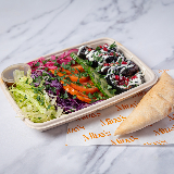 Meal card cover for: Marinated Grilled Aubergine Salad Box (Serves 1)