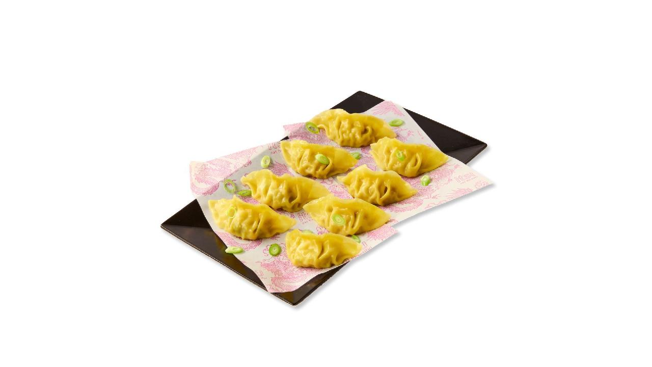 Meal card cover for: chicken & spring onion gyoza 