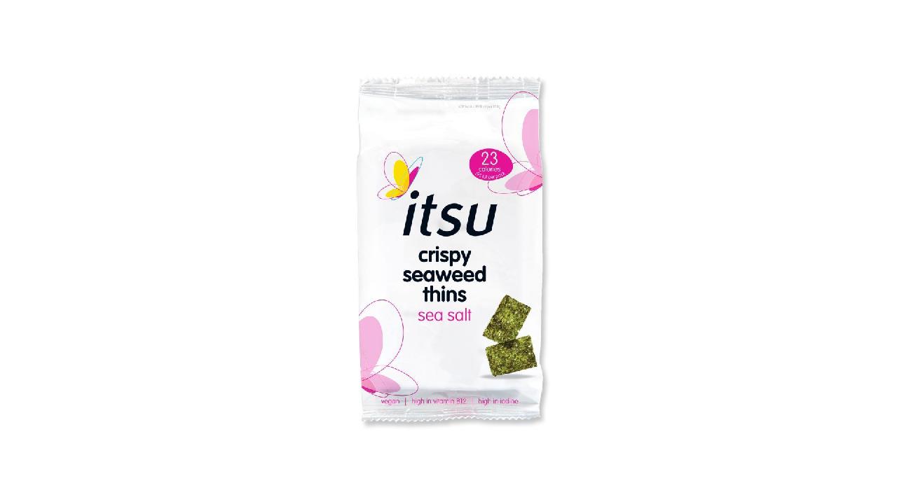Meal card cover for: crispy seaweed thins sea salt 