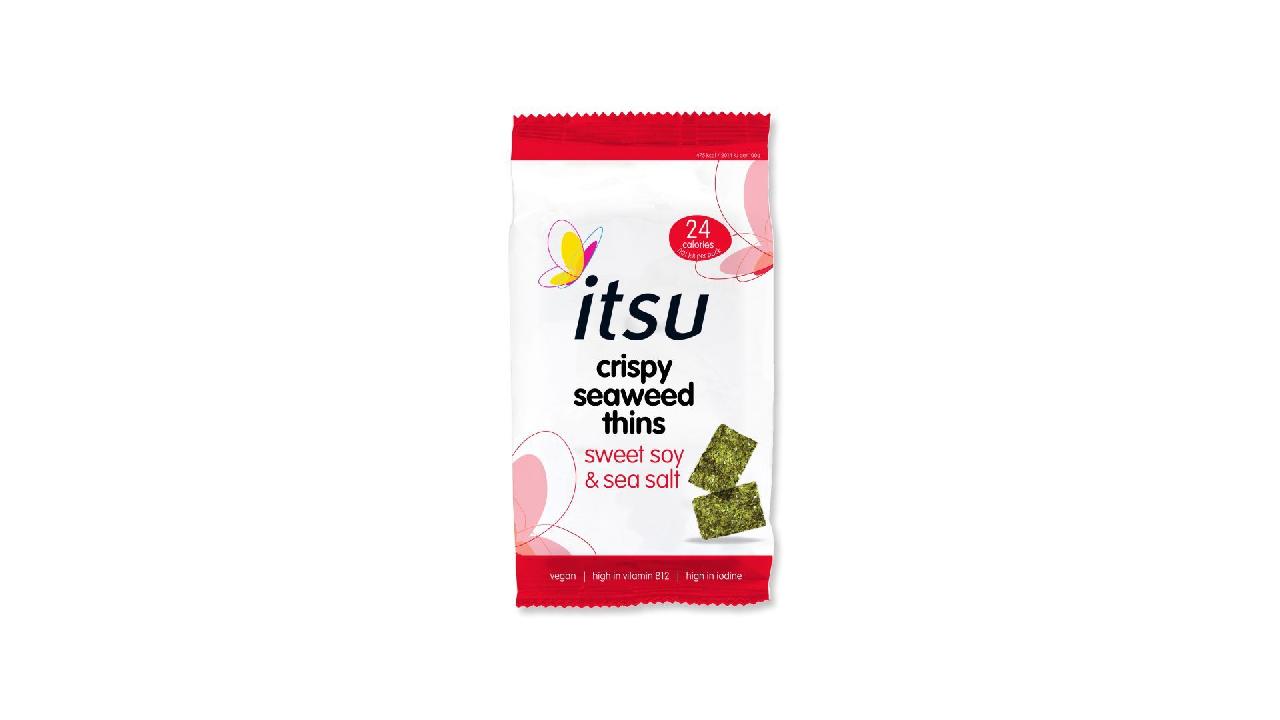Meal card cover for: crispy seaweed thins sweet soy & sea salt 