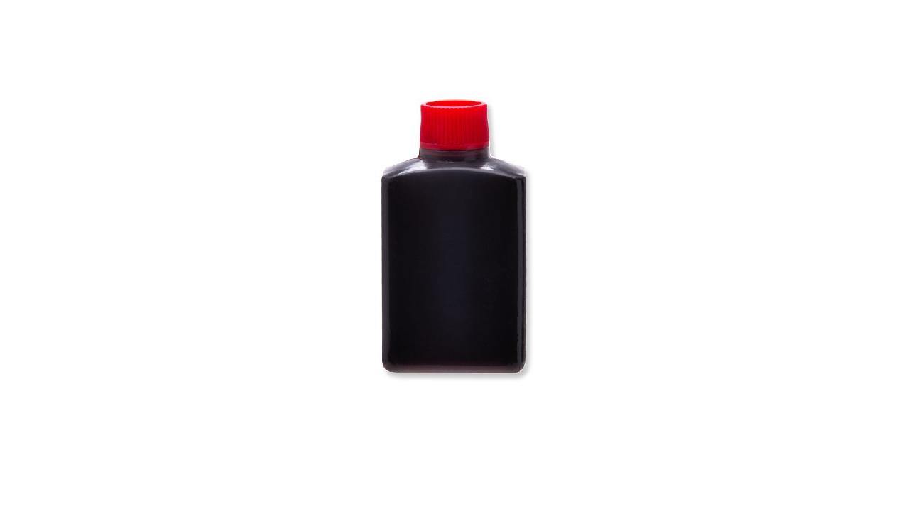 Meal card cover for: large red soy bottle