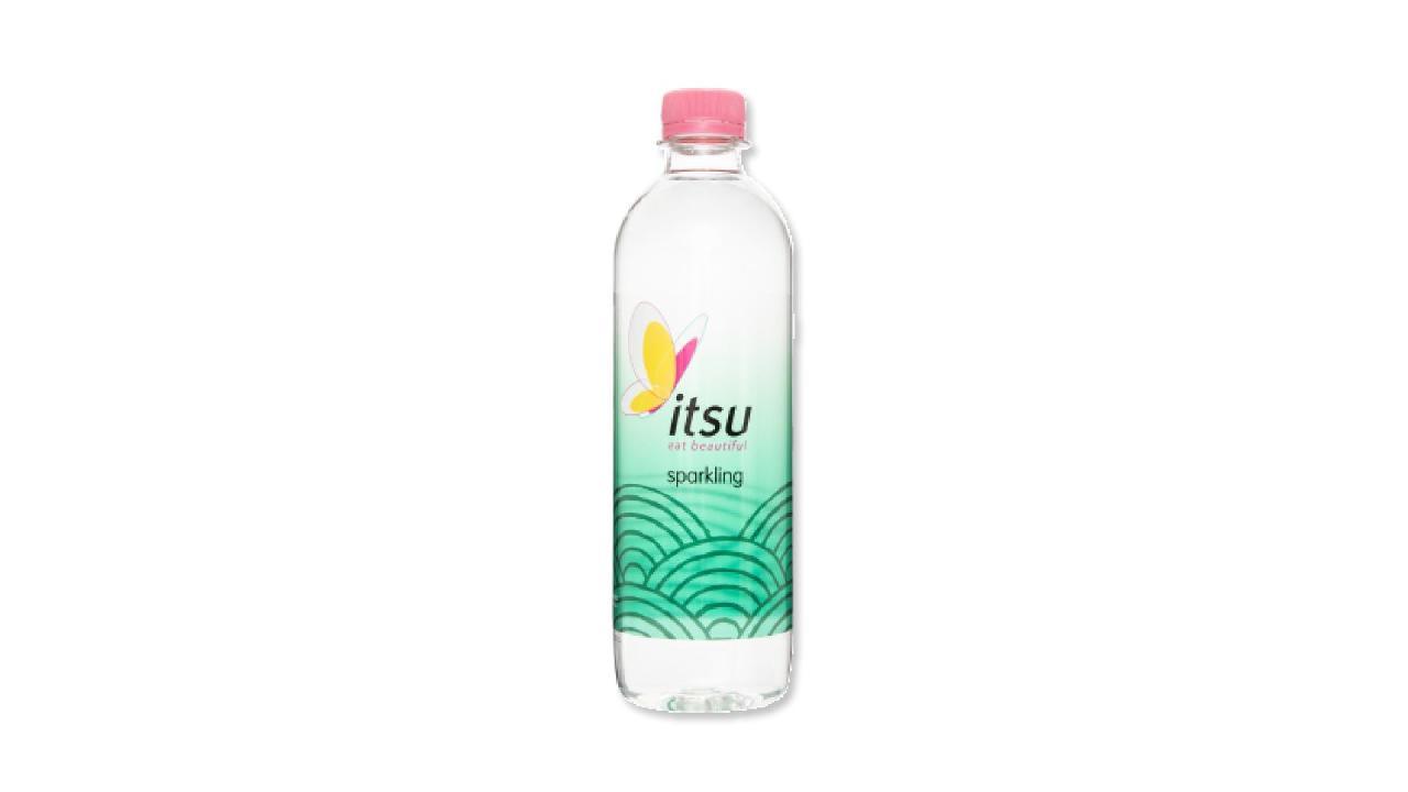 Meal card cover for: itsu sparkling water