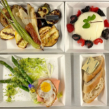 Meal card cover for: 2 x Executive Lunch Tray - Poached Salmon Option