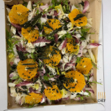 Meal card cover for: Endive and Orange Salad with crispy Cavolo Nero flakes